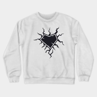 silhouette of love shaped crack Crewneck Sweatshirt